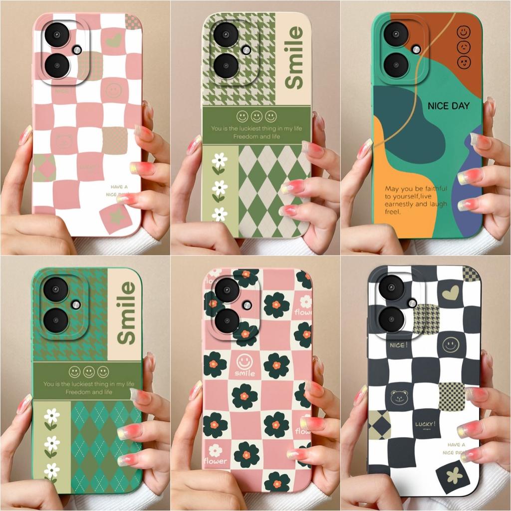 Funny Check Pattern Shell For Xiaomi Poco F5 M6 Pro M6pro X6 F 5 X 6 Cover Cases High Quality Super Shockproof Silicone Phone Bags For Xiaomi Housing