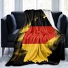 Couverture Drapeau et Carte de l'Allemagne Convient pour les Canapés, Lits, Bureaux et Camping - Cadeau Parfait pour Halloween Noël
