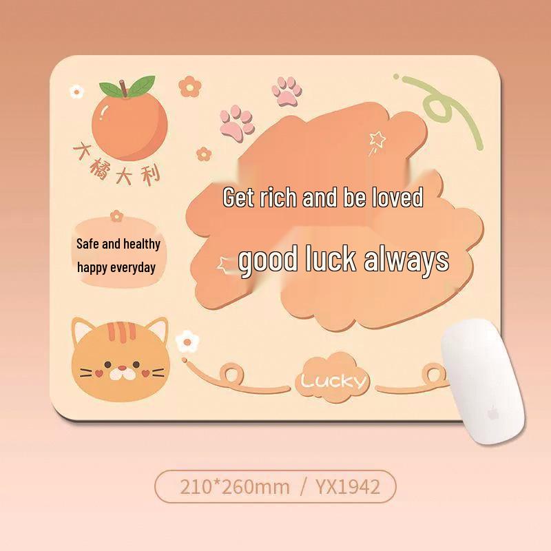 Customizable High-Value Motivational Cartoon Mouse and Keyboard Mat