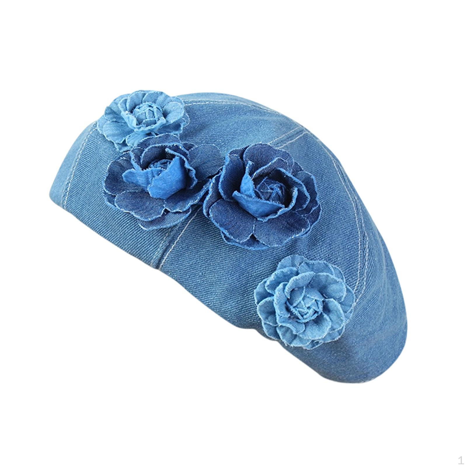 

French Beret Hat for Shopping And Date Outings светло-синий