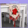 Stunning Large Red Flower Burlap Tablecloth Ideal For Christmas Table Decor