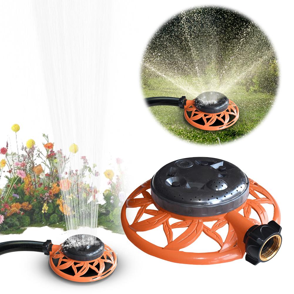 8 Pattern Lawn Sprinkler with Metal Decorative Base Water Sprinkler Turret Pattern Sprinkler for Garden Watering Irrigation