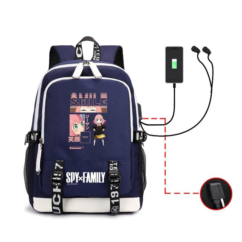Riman, Spy Play House School Bag Usb Large Capacity Adult Double Shoulder Back