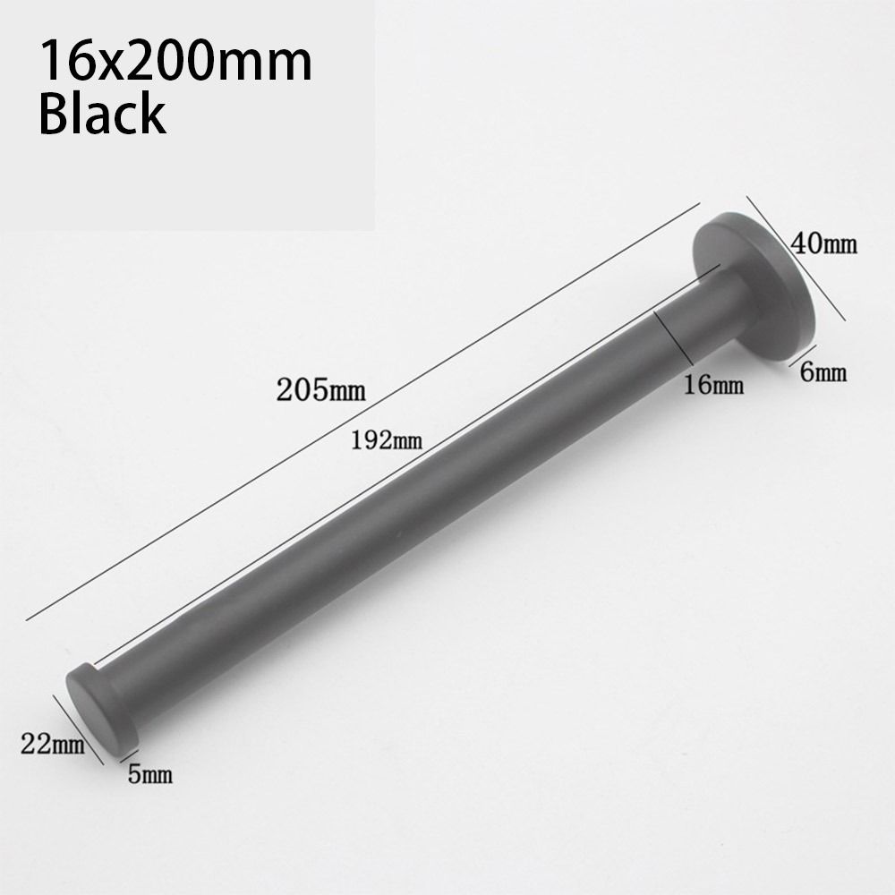 

1 шт. Цилиндрическая вешалка для полотенец для шляп с шурупами, настенный крючок, новый одинарный крючок для одежды black 16x200mm