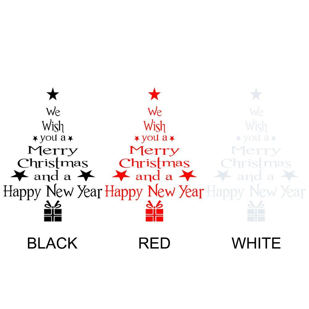 Art New Year Home Merry Christmas Xmas Tree Posters Window Decal Decor Wall Stickers