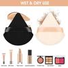2/6 stücke Dreieck Puderquaste Mini Gesicht Make-Up Schwamm Kosmetik Weiche Baumwolle Gesicht Puderquaste Waschbar Samt Make-Up Puff Werkzeuge