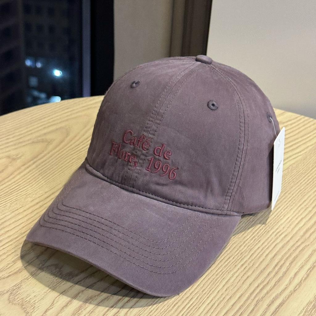 New women's versatile fashion letter soft-top baseball cap, sun-protective embroidered face-flattering duckbill cap for autumn sun protection