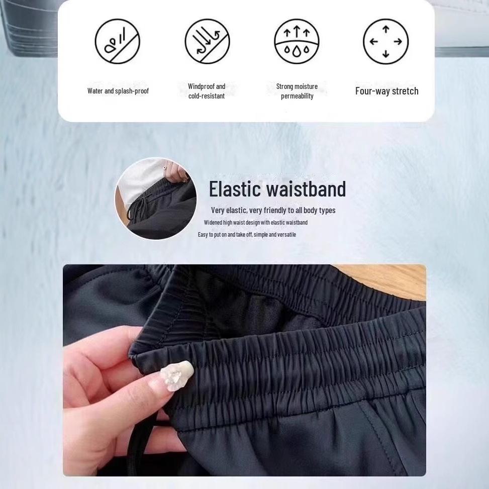 Pánské fleecem podšité větruodolné zimní tepláky - Silné korejské ležérní kalhoty