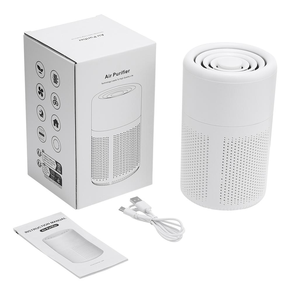Desktop Air Purifier Smoke Odor Negative Ion Generator Household HEPA Air Purifier Purifying Air Formaldehyde for Car and Room