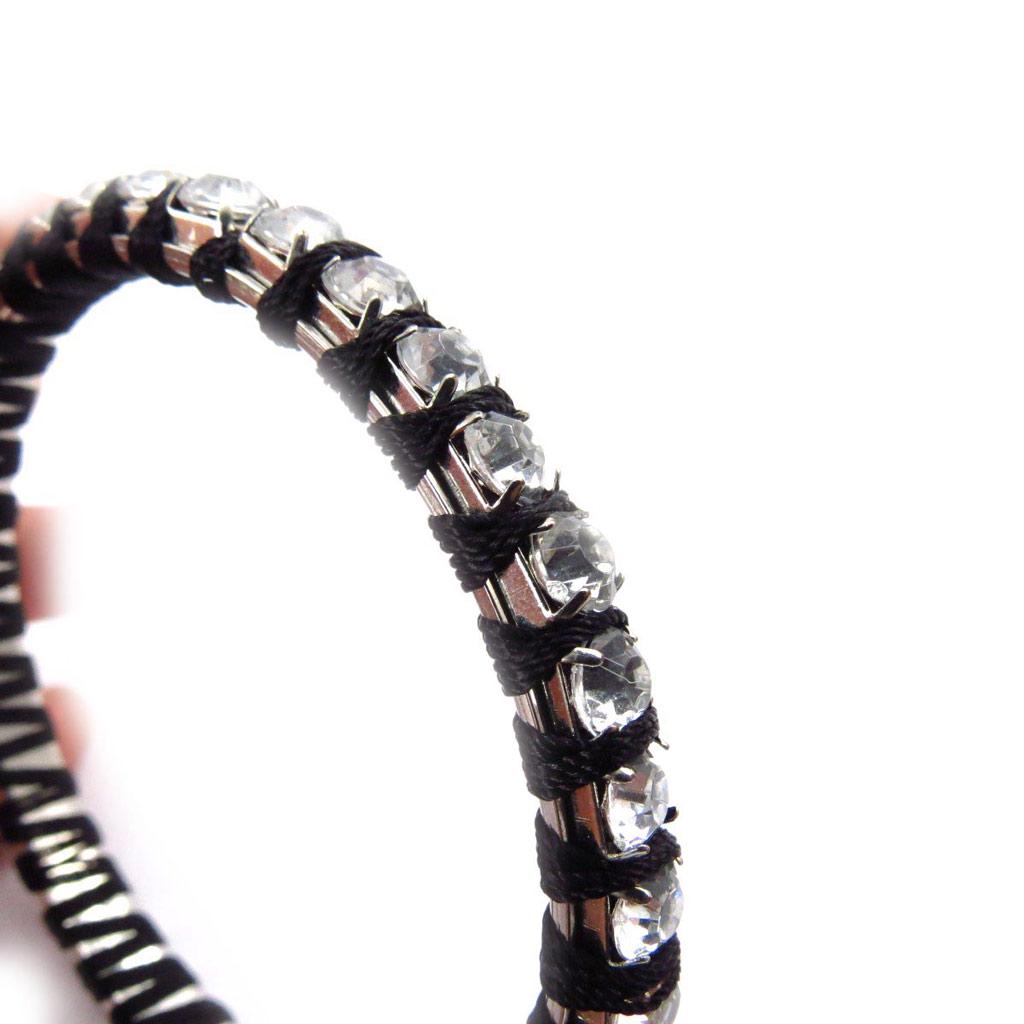 Les Trésors De Lily [J6330] - Designer-Armband 'Sissi' schwarz weiß