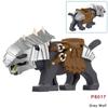MOC Medeival Knights Horse Building Blocks Crow Wolf Warhorse Eagle Lion Green Dragon Warrior Bricks Toys Kids Gift