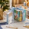 Clear Stationery Organizer Magazine Holder, 3/4-Compartment Desk Organizer, Vertical Bookend File Desktop Document Storage Rack Sorter Holder