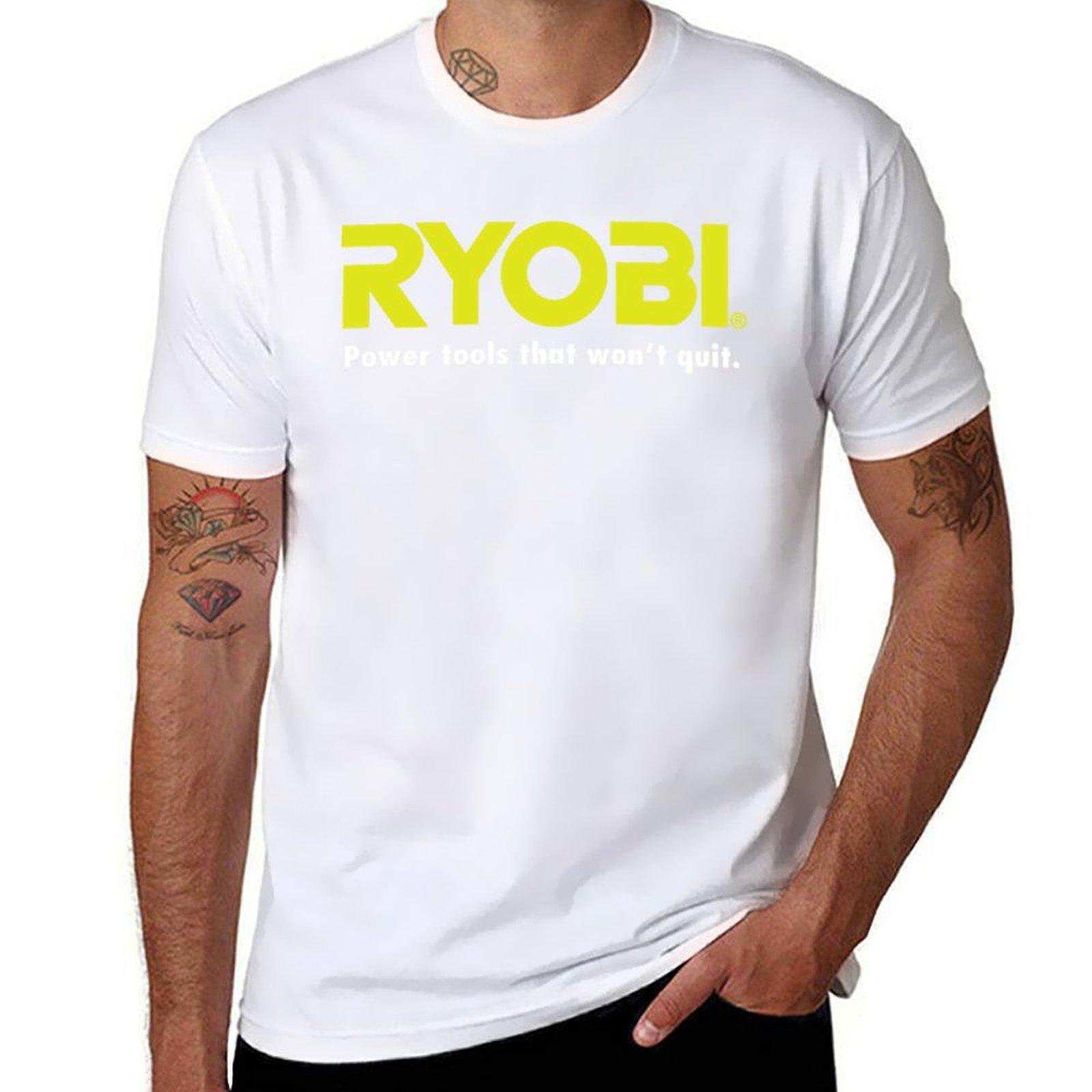 

POWER TOOLS RYOBI LOGO T-Shirt cute clothes korean fashion Men s t-shirt 4XL