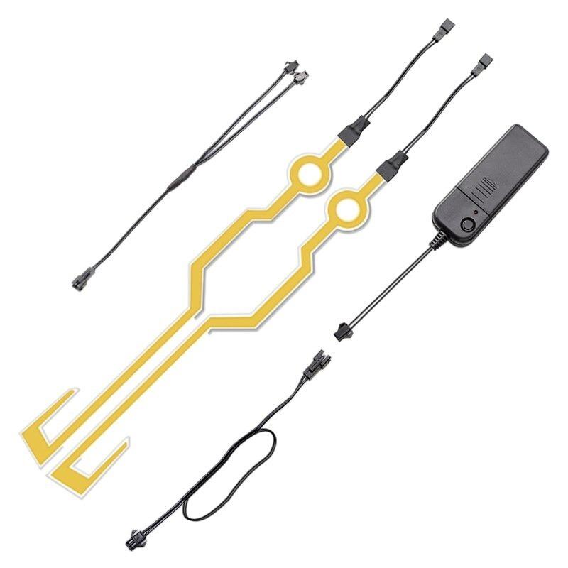 Radfahren Motorradhelm LED Kaltlicht Selbstklebend Reflektierend Leuchtend Aufkleber Streifen Modifiziert Wasserdicht Dekoration