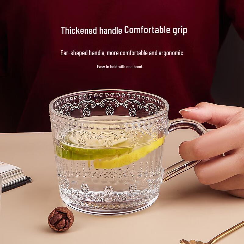 NERVISHI Vintage Geprägtes Glasbecher-Set