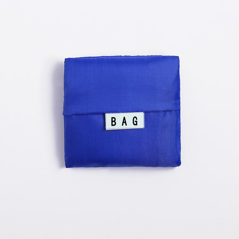 Solid Color Foldable Shopping Bag Eco Reusable Tote Oxford Fabric Casual Large-capacity Shopping Bag Home Storage Bag Supplies CLE