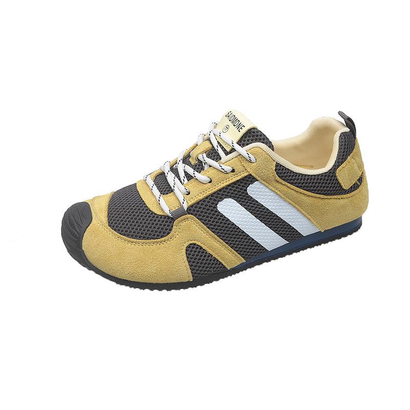 Retro color matching flat-bottomed German training shoes for women's 2025 new breathable mesh comfortable and light sports and leisure Forrest Gump sh