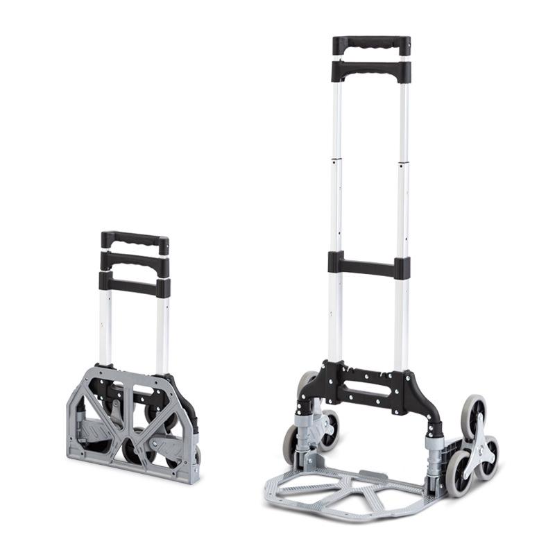 Six-Wheel Folding Stair-Climbing Hand Truck and Portable Cart