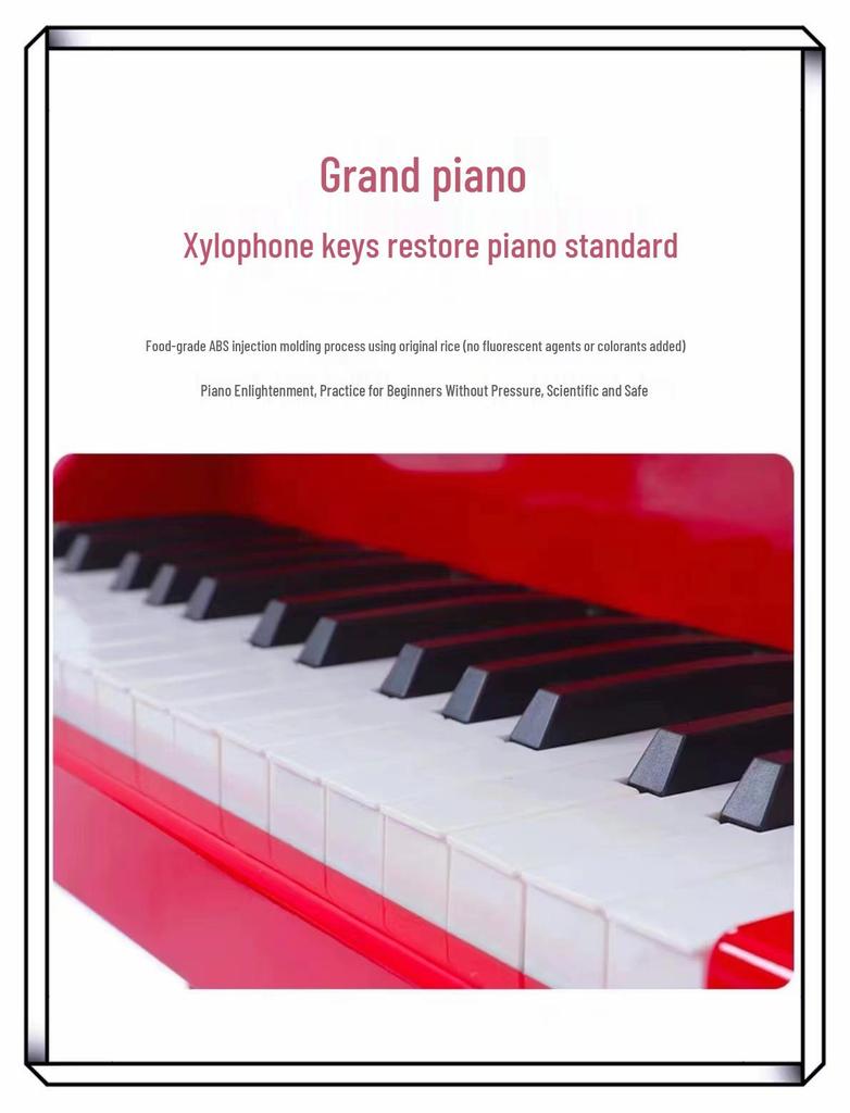 30-Key Children's Wooden Electronic Keyboard with Weighted Keys - Beginner Toy Piano for Girls