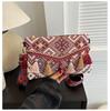 Ethnic Style Tassel Womens Shoulder Bag With Nylon Lining For Casual Travel