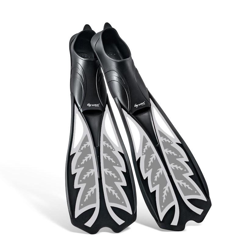 Adult Open Heel Swim Fins Freediving Training Snorkeling Swimming TPR Material Adjustable Size S M L