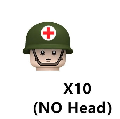 Militaire Medische Figuur Bouwstenen Helm Spuit Brancard Tas Medicijndoos Accessoires Leger Baksteen Speelgoed Kinder Cadeau J003