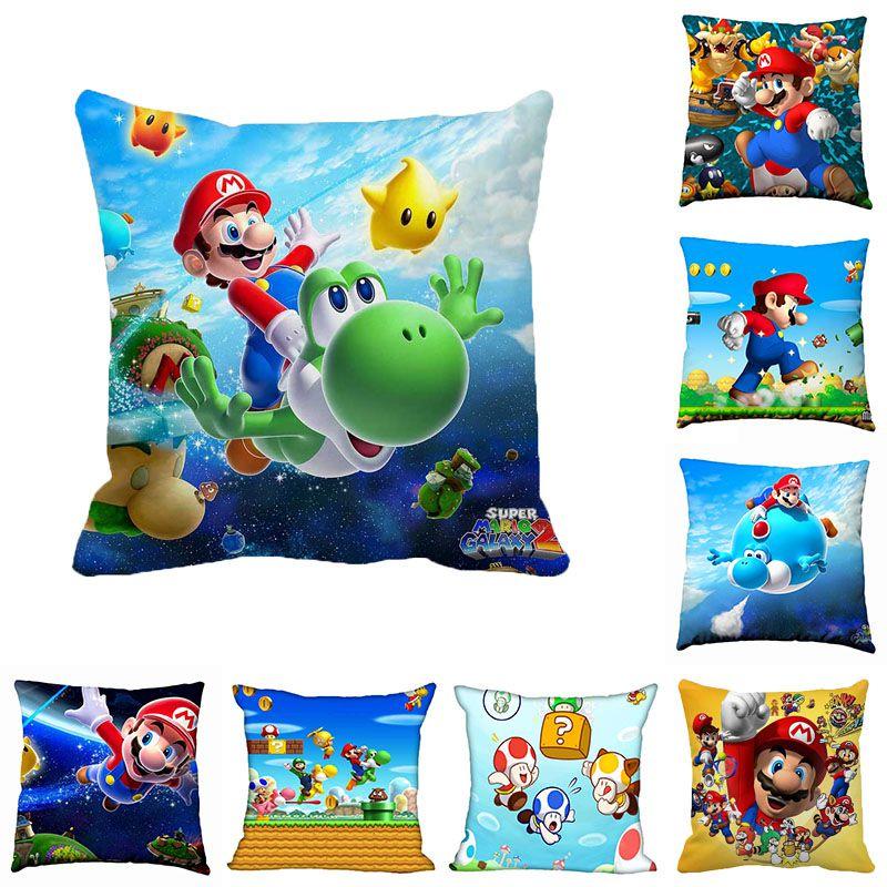 Game Mario Super Zippered Pillow Case 177 Inch Cushion Cover Home Decoration