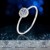 Elegant Moissanite Open Ring: Skin-Brightening Four-Claw Design for Women