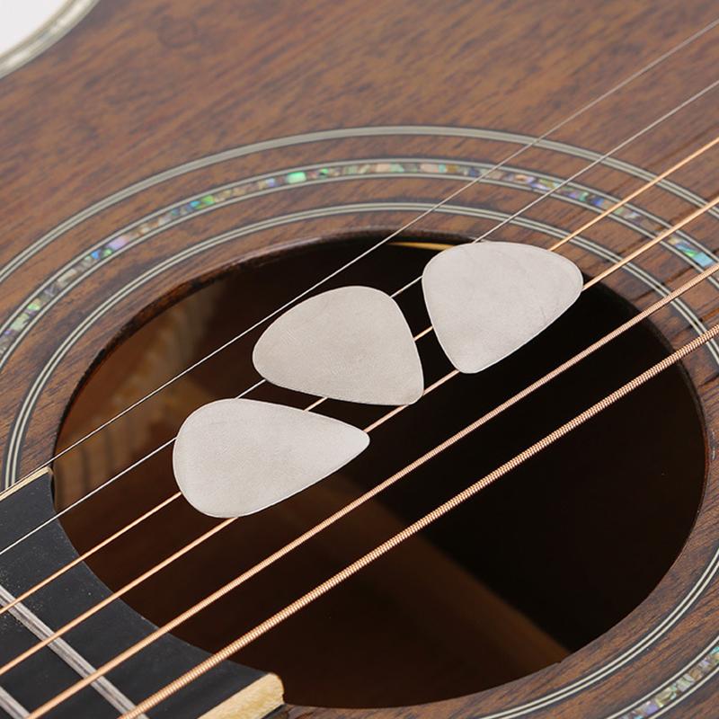 10/20PCS Guitar Plectrums Stainless Steel 0.3mm Thick Guitar Pick Shine Surface Metal Practice Prop for Guitar Bass Ukulele ZYF