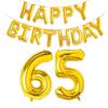 15 Pcs Gold Happy Birthday With Number Foil Balloons Kids Adult Party Decoration Boy Girl 10 18 20 25 30 35 40 50 60 Years Old