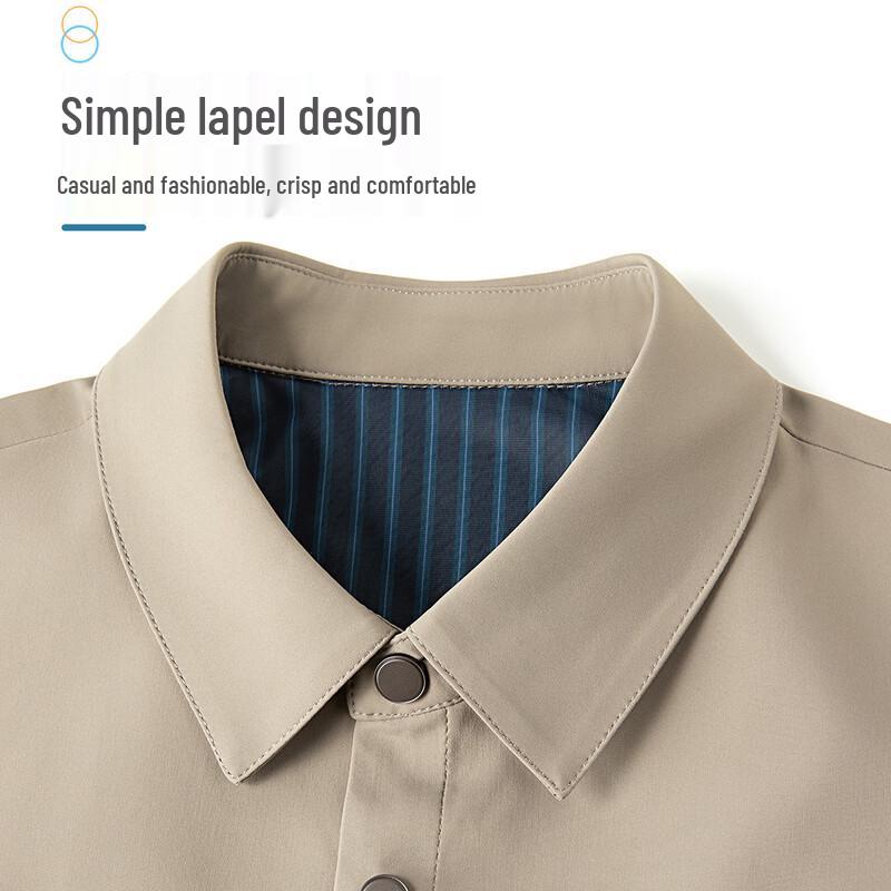 MONTAGUT Men's Windproof Business Casual Jacket with Striped Lining