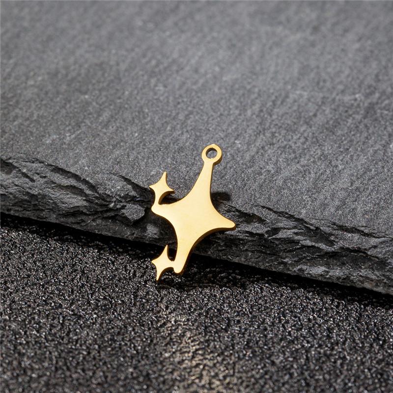 

5Pcs/Lot Mini Stainless Steel Charms Fashion Metal Leaf Flower Butterfly Sun Pendants for Makings DIY Jewelry Handmade Craft Silver