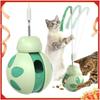 Brinquedo Interativo para Gatos de Interior Tumbler Dispensador de Petiscos Varinha Teaser/Slider para Alívio de Ansiedade/Tédio Perda de Peso para Gatinhos
