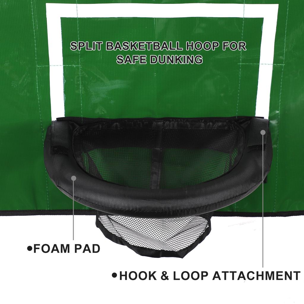 Trampoline Basketball Hoop Set with Mini Basketballs Universal for Backyard Game Accessory Easily Install Waterproof Portable