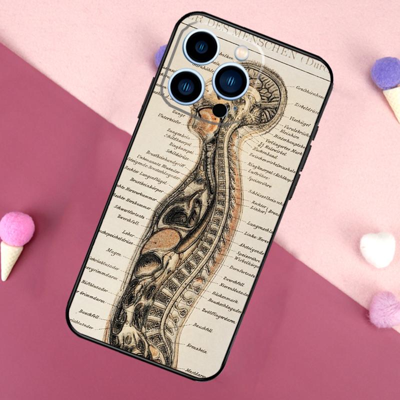 Medical Human Organs Brain Phone Case For iPhone 16 15 13 12 11 14 Pro Max Mini X XR XS MAX 14 Plus Cover