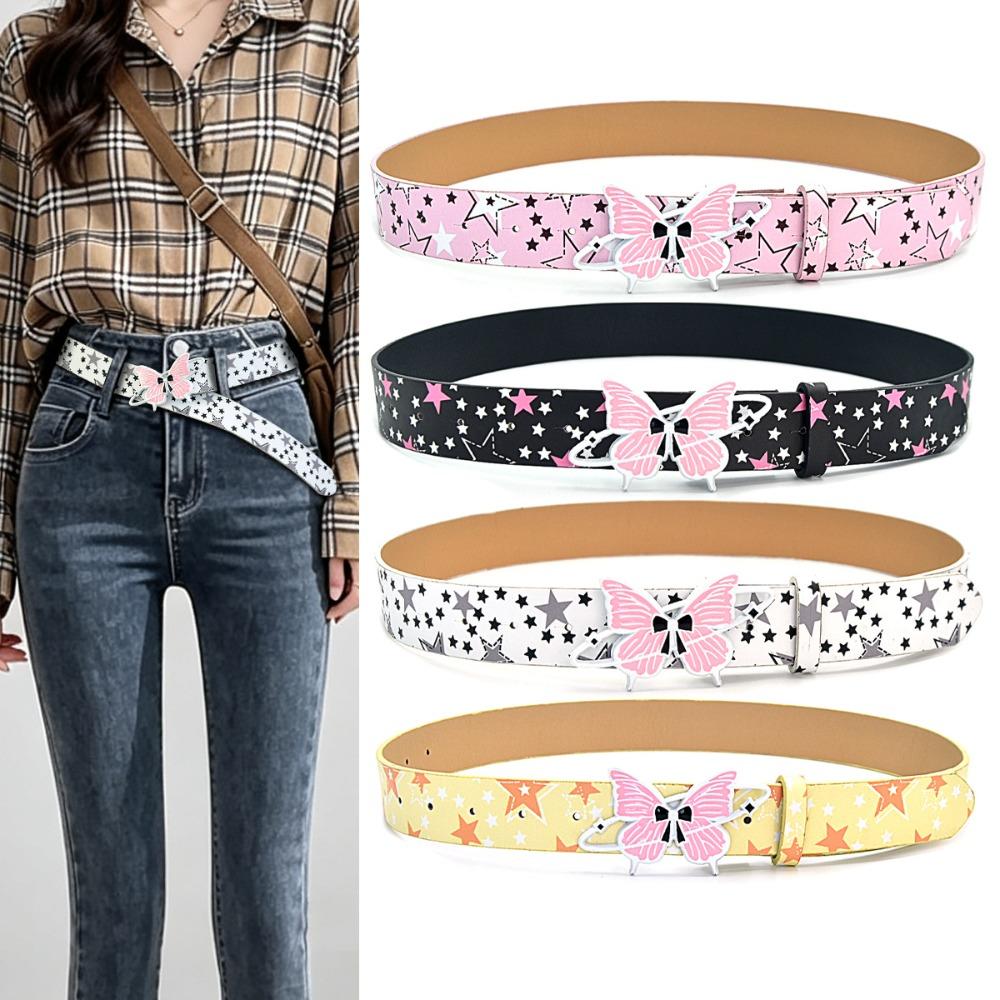 Alloy Fashion Belt Star Pattern Waist Strap Trendy Dress Belt Party Occasion