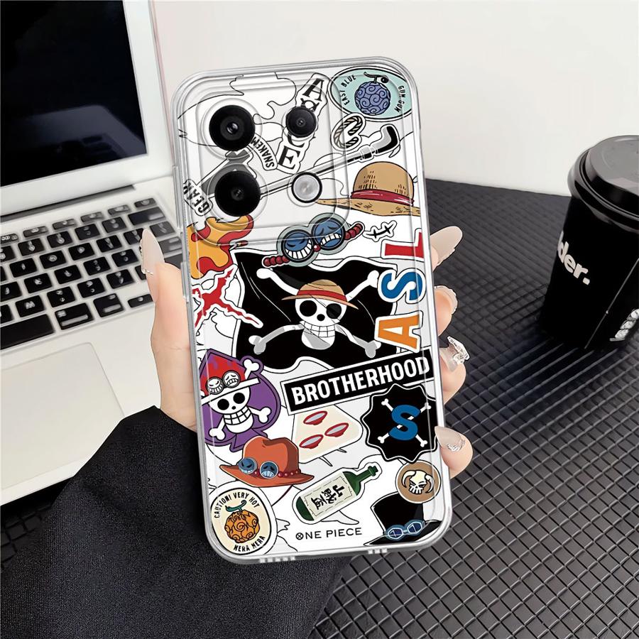 

Мягкий чехол-кейс с логотипом Luffy из One Piece для Xiaomi Redmi Note 14 Pro Plus 10S 12S Note 13 11 13C A4 12 14C 11S 9 10 Redmi Note 12 4G