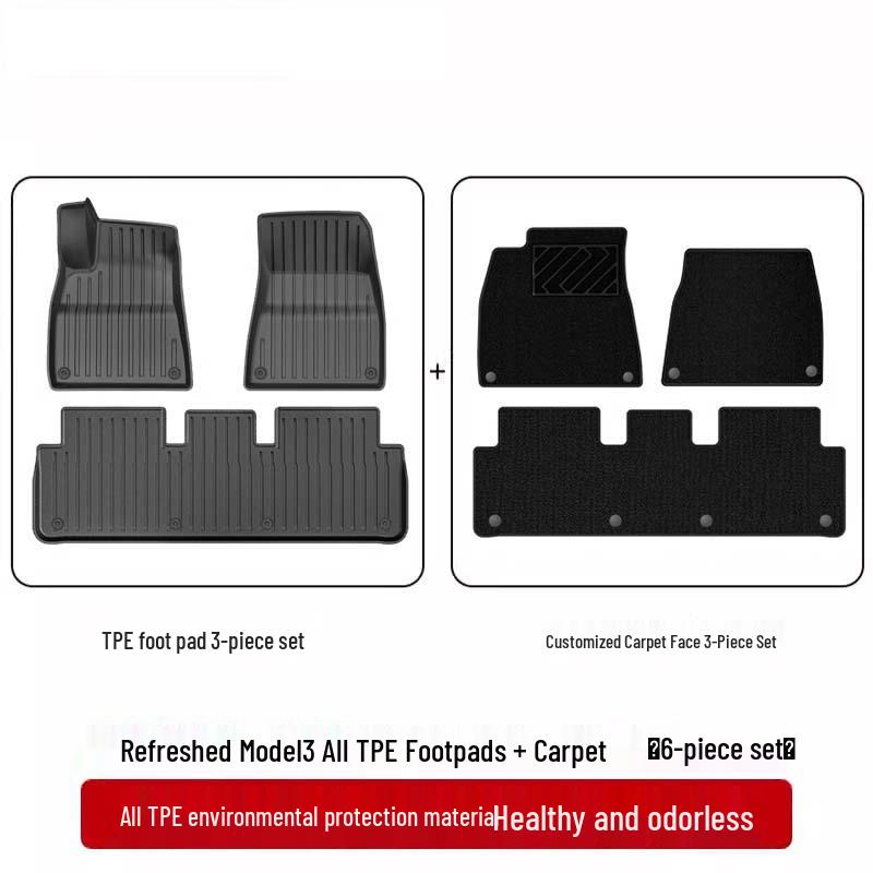 All-Inclusive Floor and Trunk Mats for Tesla Model 3/Y Refresh
