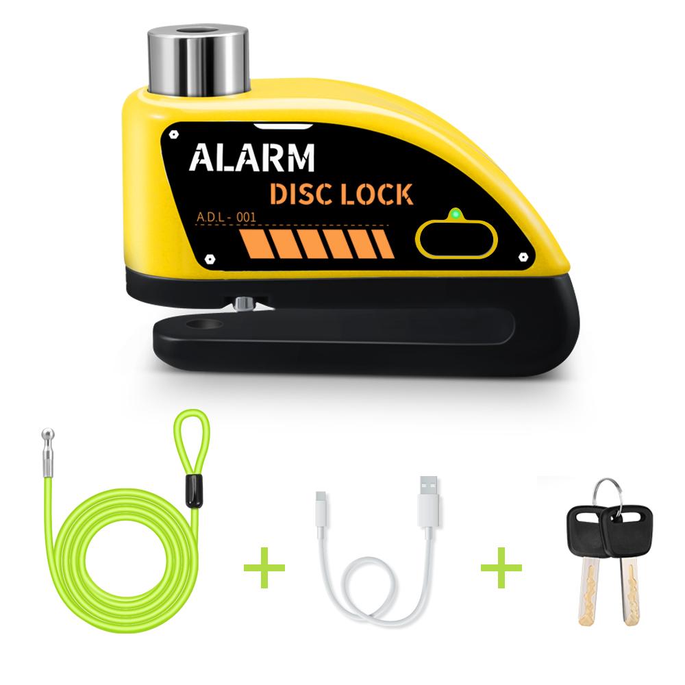New Bike Motorcycle Alarm Disc Brake Lock 120dB Rechargeable Bicycle Moto Anti theft Alarm System Motorbike Accessories