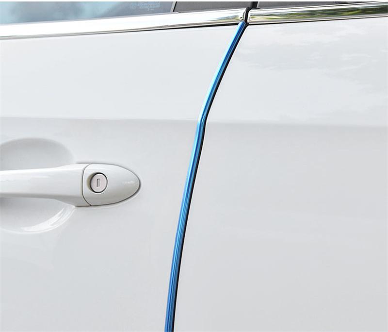 

Защитные полосы для защиты кромок дверей автомобиля от царапин, защитные боковые двери, клейкие защитные полосы для защиты от столкновений из ПВХ, гальванические полосы 2M синий