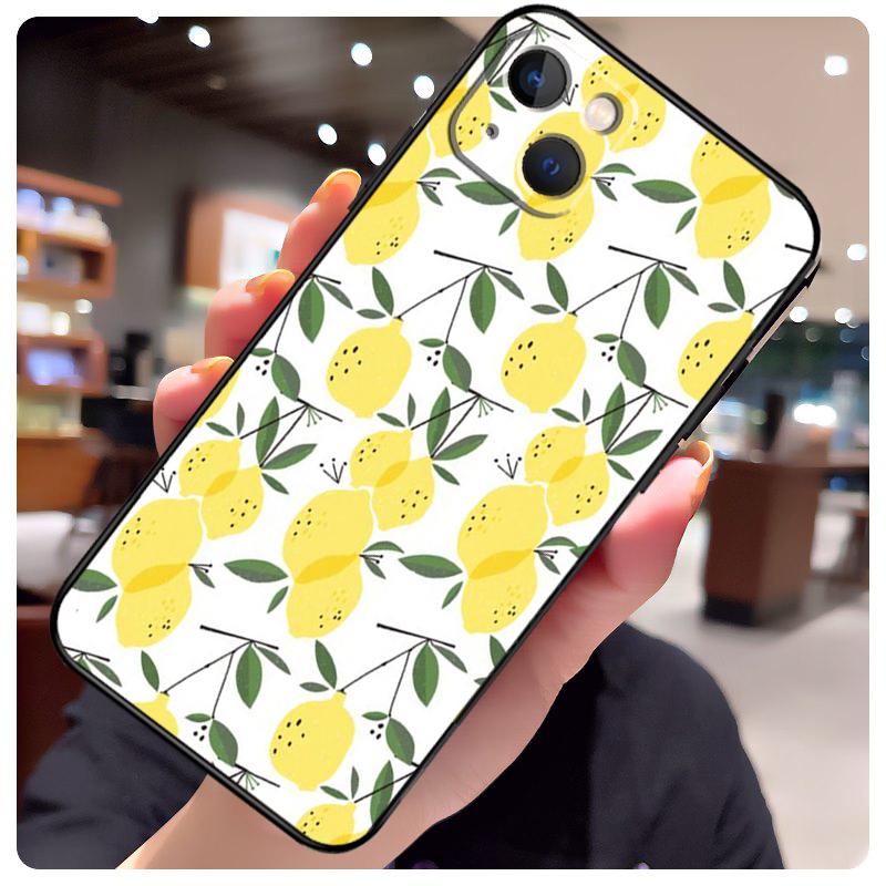 Fruit Lemon Case For iPhone 16 Pro Max 14 13 12 11 15 17 Pro Max mini 15 16 Plus 16e 17 Air Phone Cover