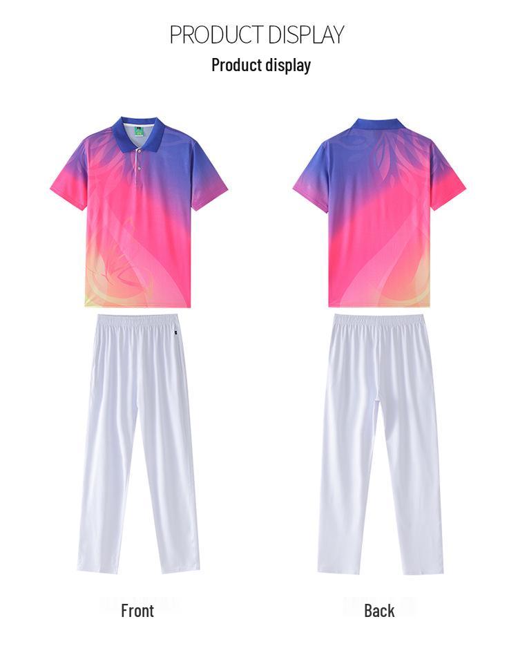 Unisex Quick-Dry Silk Sports Set: Summer Short-Sleeve T-Shirt - Korean Style