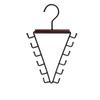 12 Hooks Clothes Storage Hangers’ Wood Handle Triangular Metal V-Shape Hook Anti-Slip Thick Hooks Dorm Storage Hanger