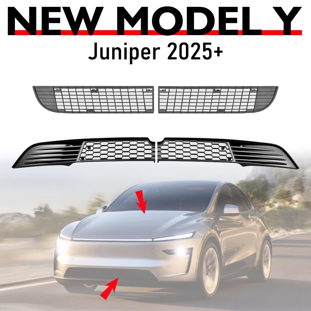 Pro Tesla Model Y 2025 2026 Juniper Spodní nárazník Síťka proti hmyzu Prachotěsný Vnitřní kryt mřížky ventilace Přední kryt proti hmyzu