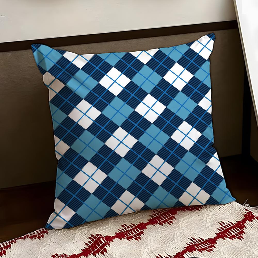 Black White Checkerboard Cushion Cover Reversible Soft Durable Pillow Cover Home  Car MultiScene Use for Daily Comfort