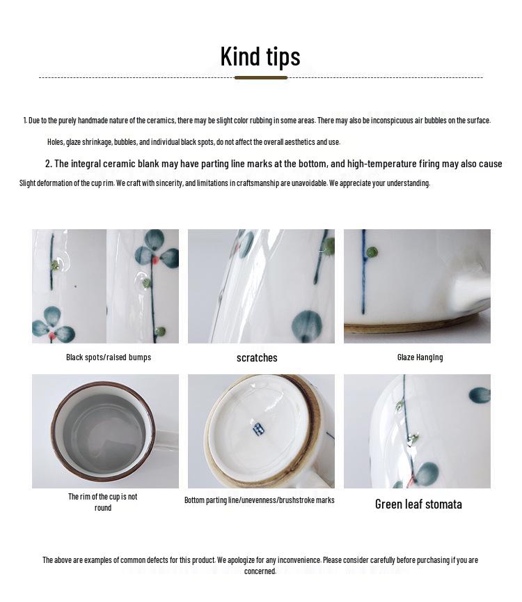 Nishida Mugyu Hand-Painted Ceramic Coffee and Milk Mug