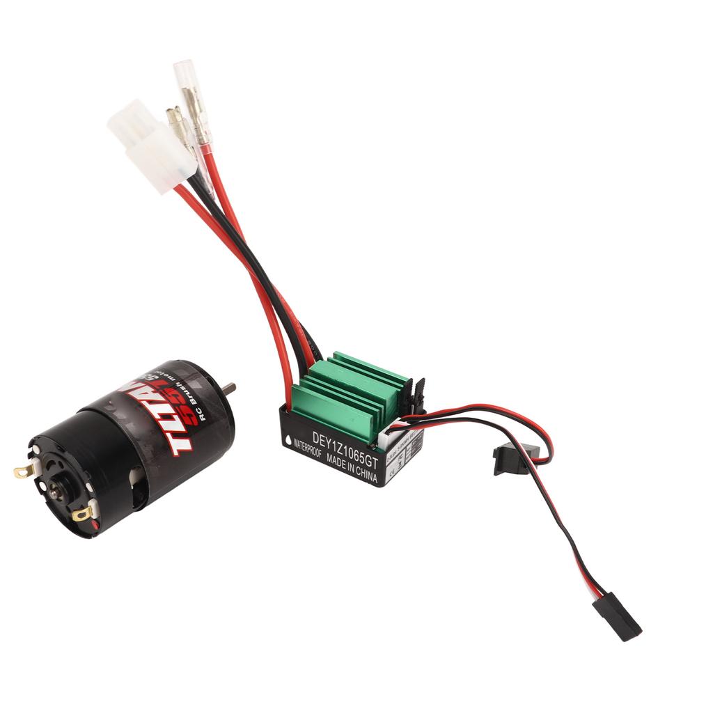 RC Car Brushed Motor ESC 550 Brushed Motor Waterproof 65A Brushed ESC for RC Car Boat 55T