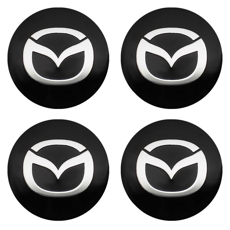 4Pcs Car Wheel Hub Center Cap 56mm 60mm Rim Cover Emblem Stickers for Mazda 2 5 6 7 323 RX7 RX8 MX3 MX5 Axela Atenza Wheel Acces h3