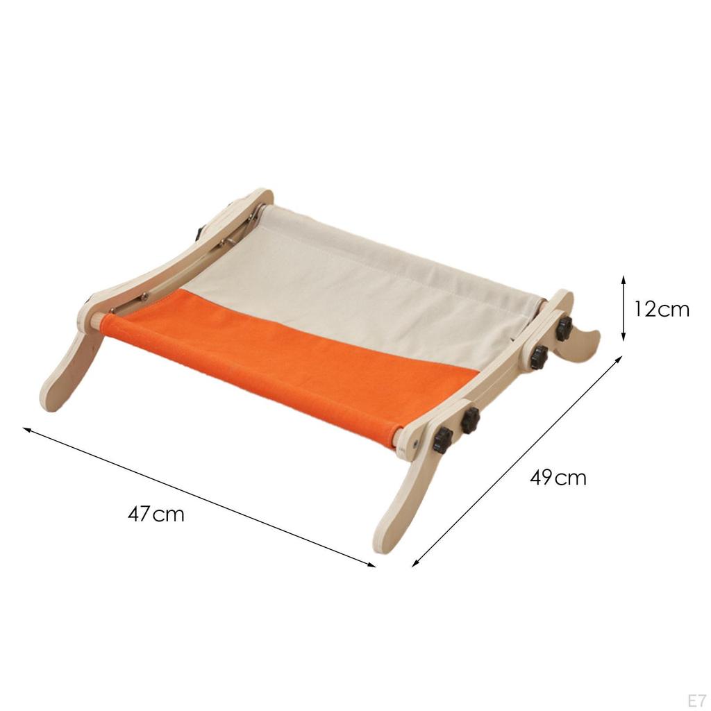 Cat Window Perch Hammock Durable with Wood Frame Space Saving Bed Lounge for Kitten