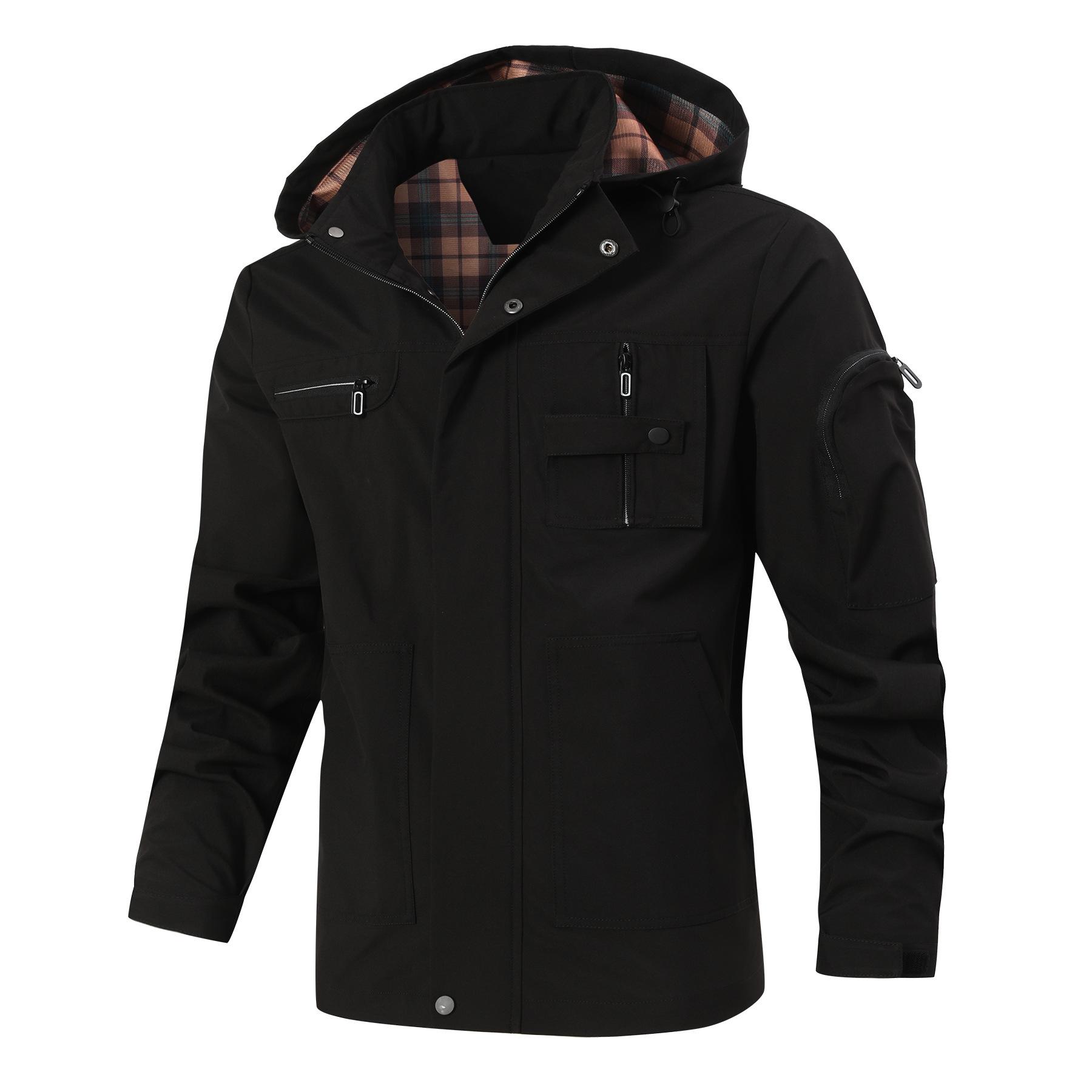 

Осінній чоловічий вітрозахисний куртка з капюшоном Чоловічий водонепроникний верхній одяг для спорту на відкритому повітрі Пальто з м якої оболонки Одяг чоловічий Куртки для піших прогулянок Гори Лиж XL чорний